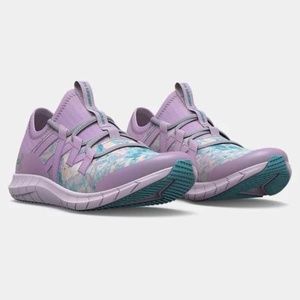 BRAND NEW girl under armour gps infinity 3 shoes size 11 K no tie shoelaces